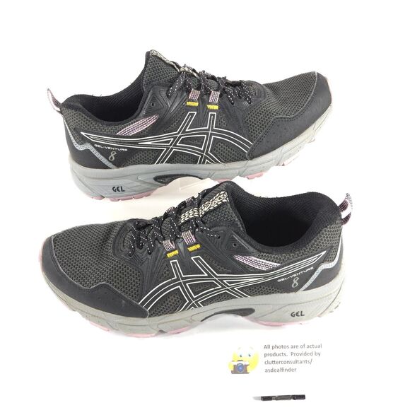 Asics Gel-Venture 8 Athletic Lace Up Running Shoes Womens Size 9 1012A708 Black - Picture 5 of 9